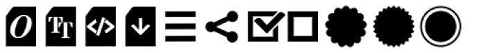 Aquawax Pro Pictograms Bold Font LOWERCASE