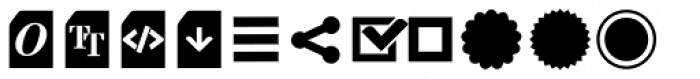 Aquawax Pro Pictograms Ultra Bold Font LOWERCASE