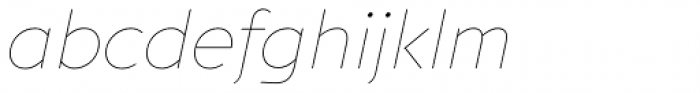 Aquawax Pro Thin Italic Font LOWERCASE