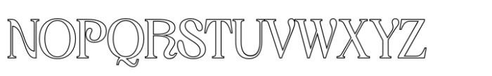 Aquene Outline Font UPPERCASE