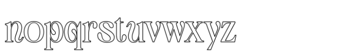 Aquene Outline Font LOWERCASE