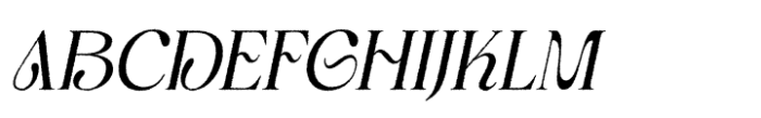 Aquene Rough Italic Font UPPERCASE