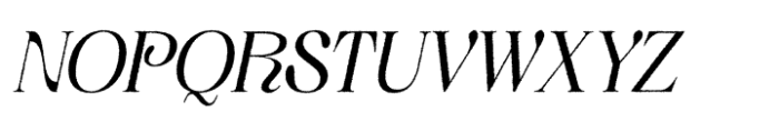 Aquene Rough Italic Font UPPERCASE