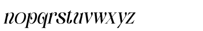 Aquene Rough Italic Font LOWERCASE