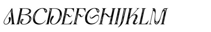 Aquene Stamp Italic Font UPPERCASE