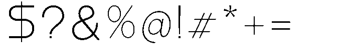 Aquire Thin Font OTHER CHARS