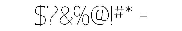 Aquarius Light Font OTHER CHARS