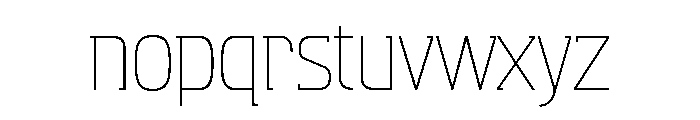 Aquarius Light Font LOWERCASE