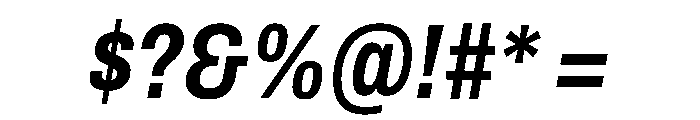 Archivo Condensed Bold Italic Font OTHER CHARS