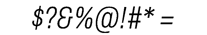 Archivo Condensed ExtraLight Italic Font OTHER CHARS