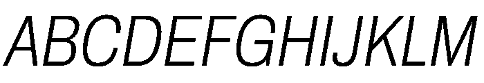 Archivo Condensed ExtraLight Italic Font UPPERCASE