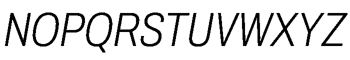 Archivo Condensed ExtraLight Italic Font UPPERCASE