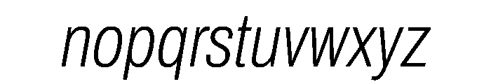 Archivo Condensed ExtraLight Italic Font LOWERCASE