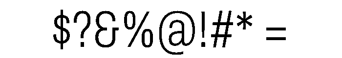 Archivo Condensed ExtraLight Font OTHER CHARS