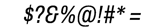 Archivo Condensed Italic Font OTHER CHARS