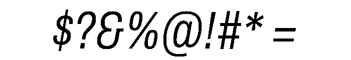 Archivo Condensed Light Italic Font OTHER CHARS
