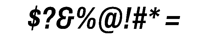 Archivo Condensed SemiBold Italic Font OTHER CHARS