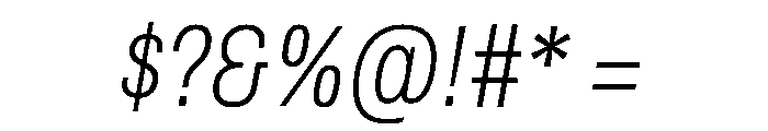 Archivo Condensed Thin Italic Font OTHER CHARS