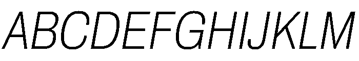 Archivo Condensed Thin Italic Font UPPERCASE