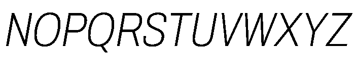 Archivo Condensed Thin Italic Font UPPERCASE
