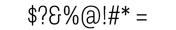 Archivo Condensed Thin Font OTHER CHARS