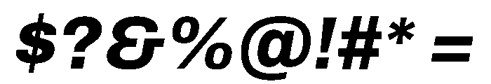 Archivo ExtraBold Italic Font OTHER CHARS