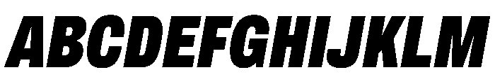 Archivo ExtraCondensed Black Italic Font UPPERCASE