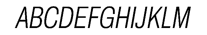 Archivo ExtraCondensed ExtraLight Italic Font UPPERCASE