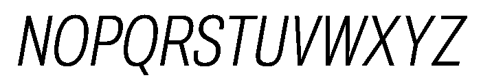 Archivo ExtraCondensed ExtraLight Italic Font UPPERCASE