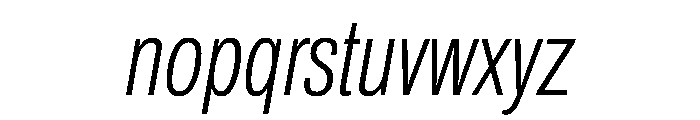 Archivo ExtraCondensed ExtraLight Italic Font LOWERCASE