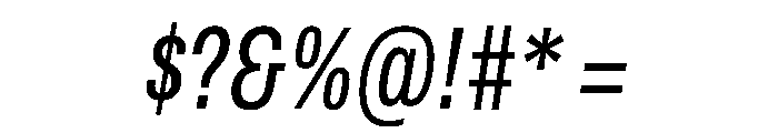 Archivo ExtraCondensed Italic Font OTHER CHARS