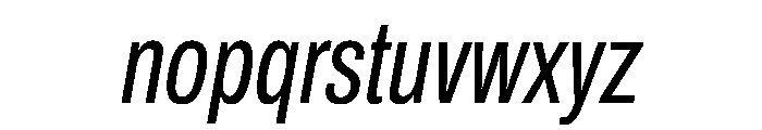 Archivo ExtraCondensed Italic Font LOWERCASE