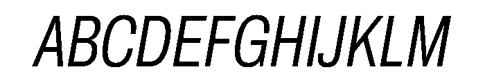 Archivo ExtraCondensed Light Italic Font UPPERCASE