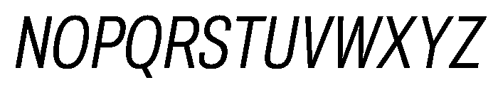Archivo ExtraCondensed Light Italic Font UPPERCASE