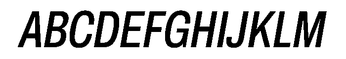 Archivo ExtraCondensed Medium Italic Font UPPERCASE
