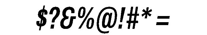 Archivo ExtraCondensed SemiBold Italic Font OTHER CHARS