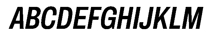 Archivo ExtraCondensed SemiBold Italic Font UPPERCASE