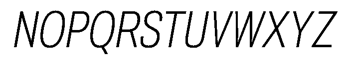 Archivo ExtraCondensed Thin Italic Font UPPERCASE