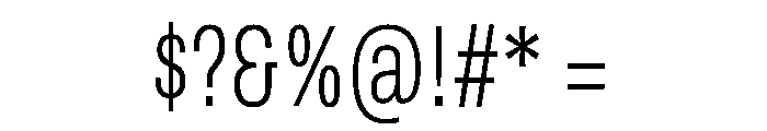 Archivo ExtraCondensed Thin Font OTHER CHARS