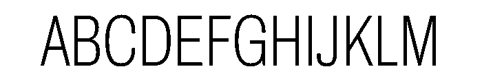 Archivo ExtraCondensed Thin Font UPPERCASE