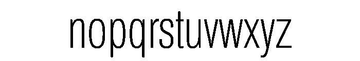 Archivo ExtraCondensed Thin Font LOWERCASE