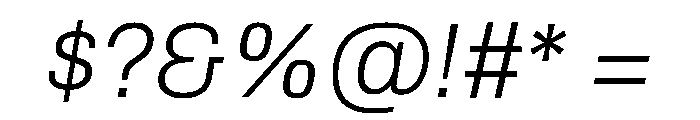 Archivo ExtraLight Italic Font OTHER CHARS