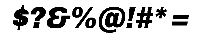 Archivo SemiCondensed Black Italic Font OTHER CHARS