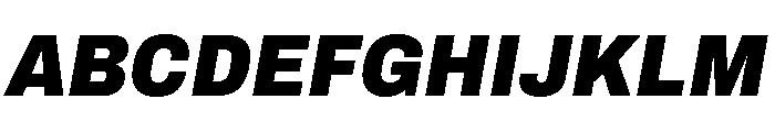 Archivo SemiCondensed Black Italic Font UPPERCASE