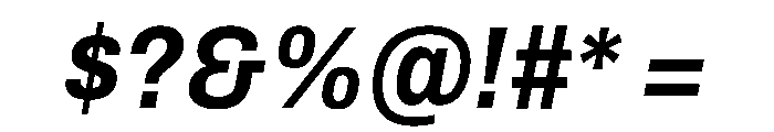Archivo SemiCondensed Bold Italic Font OTHER CHARS