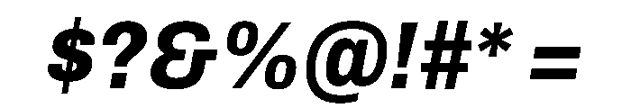 Archivo SemiCondensed ExtraBold Italic Font OTHER CHARS