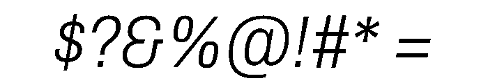 Archivo SemiCondensed ExtraLight Italic Font OTHER CHARS