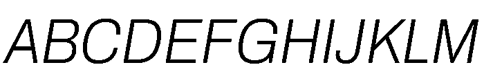 Archivo SemiCondensed ExtraLight Italic Font UPPERCASE