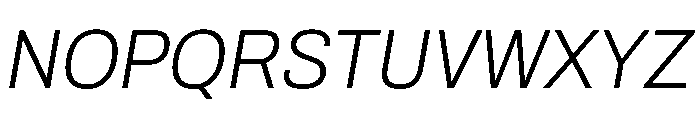 Archivo SemiCondensed ExtraLight Italic Font UPPERCASE