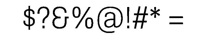 Archivo SemiCondensed ExtraLight Font OTHER CHARS